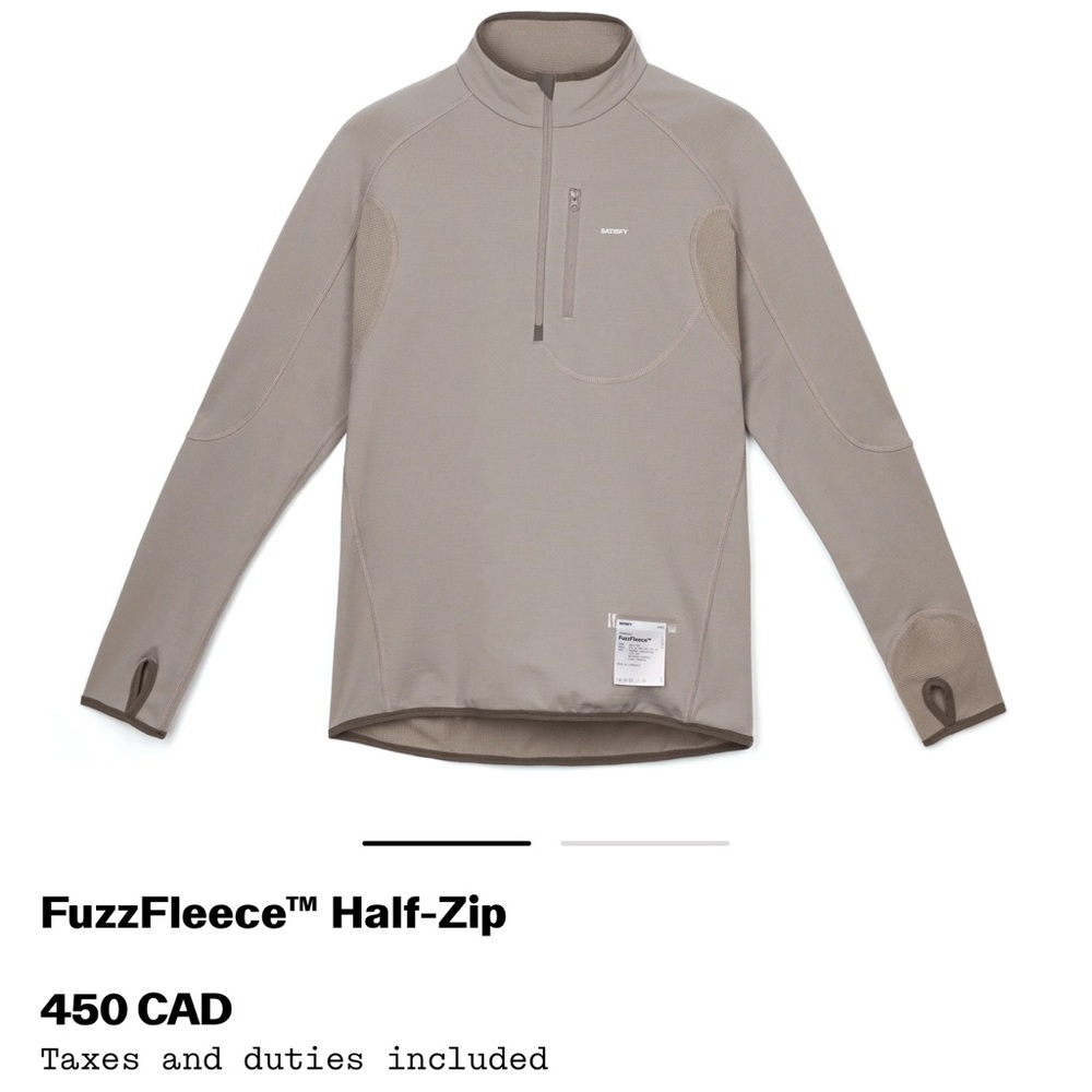 FuzzFleece Half-Zip Women's Sweater - Gray